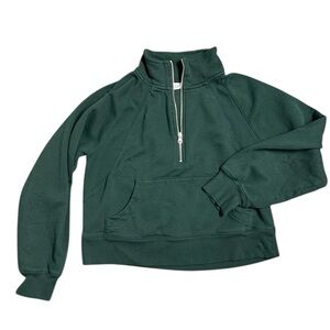 GAP Forest Green Half-Zip Sweatshirt pullover size medium